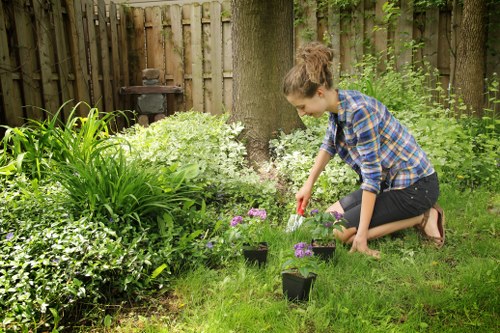 Soft landscaping in Ardleigh Green with shrubs, lawns, and seasonal colour